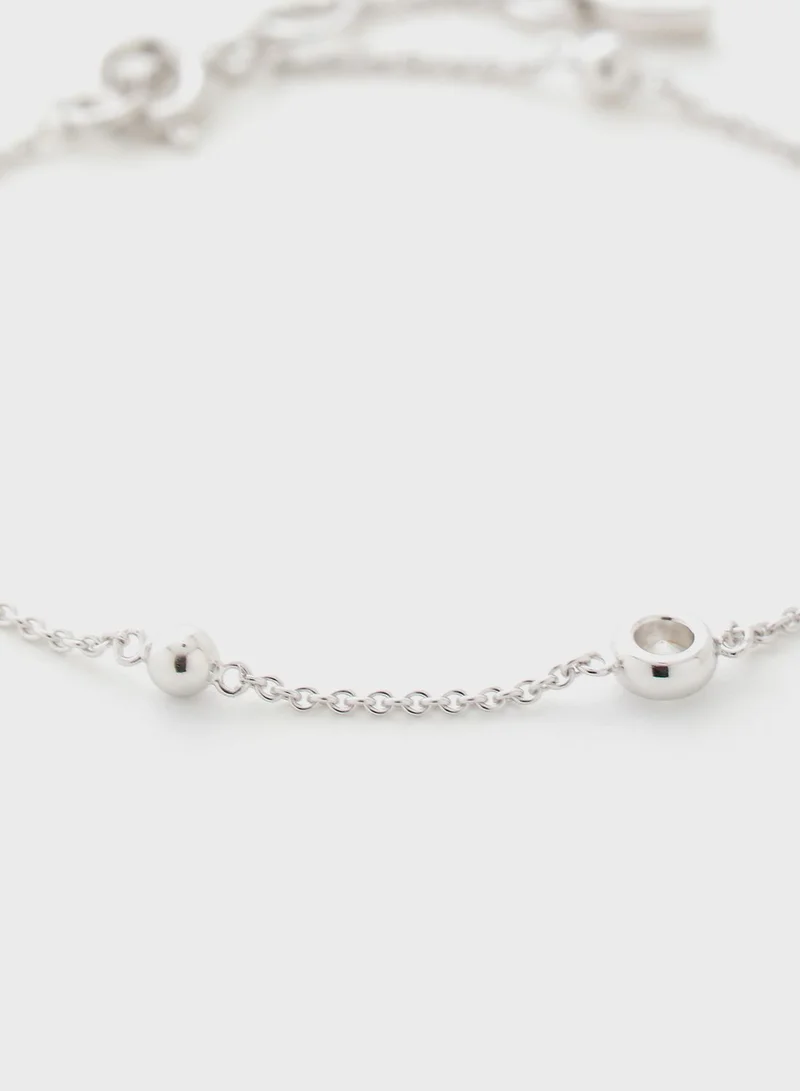 FOSSIL Logo Beaded Bracelet