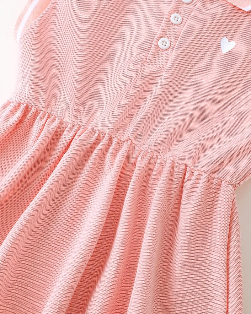 Saeaby Kids Girls Clothes 6T Girl Clothes Boho Sleeveless Polo Sporty Ruffle Playwear Sundress Toddler Little Girls Outfits Pink Dresses Size 7 for Kids - Image 5
