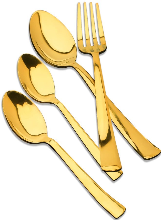 Parage 24 Pieces Stainless Steel Golden Cutlery Set, Premium Spoon Set for Home & Kitchen, PVD Gold Flatware for Elegant Dining (6 Pieces Each Table Spoons, Table Forks, Dinner Spoons & Tea Spoons) - Image 5