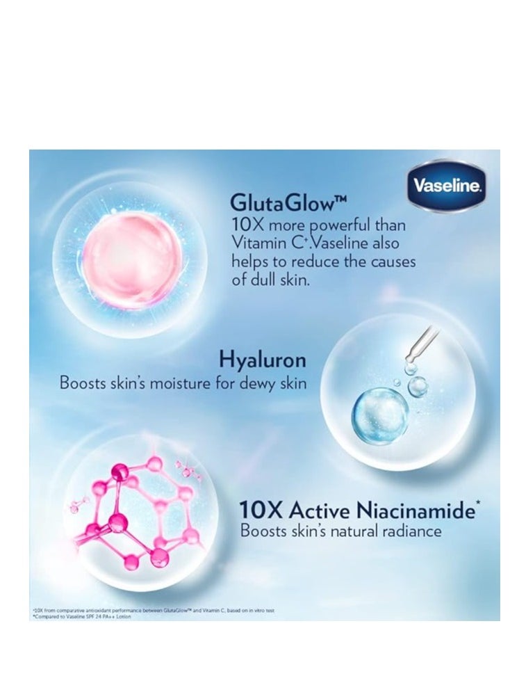 Vaseline Vaseline Healthy Bright Gluta-Hya Serum Burst Lotion, Dewy Radiance 330ml - Bright & Glowing Skin with 10x Vitamin C Power  - Image 2