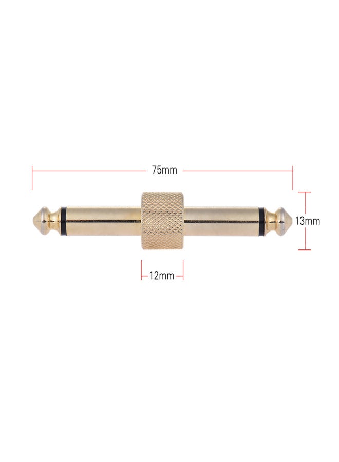 2 Pack 1/4 Inch 6.35mm Guitar Effect Pedal Coupler Connector Straight Type Guitar Pedal Board Accessory - Image 2