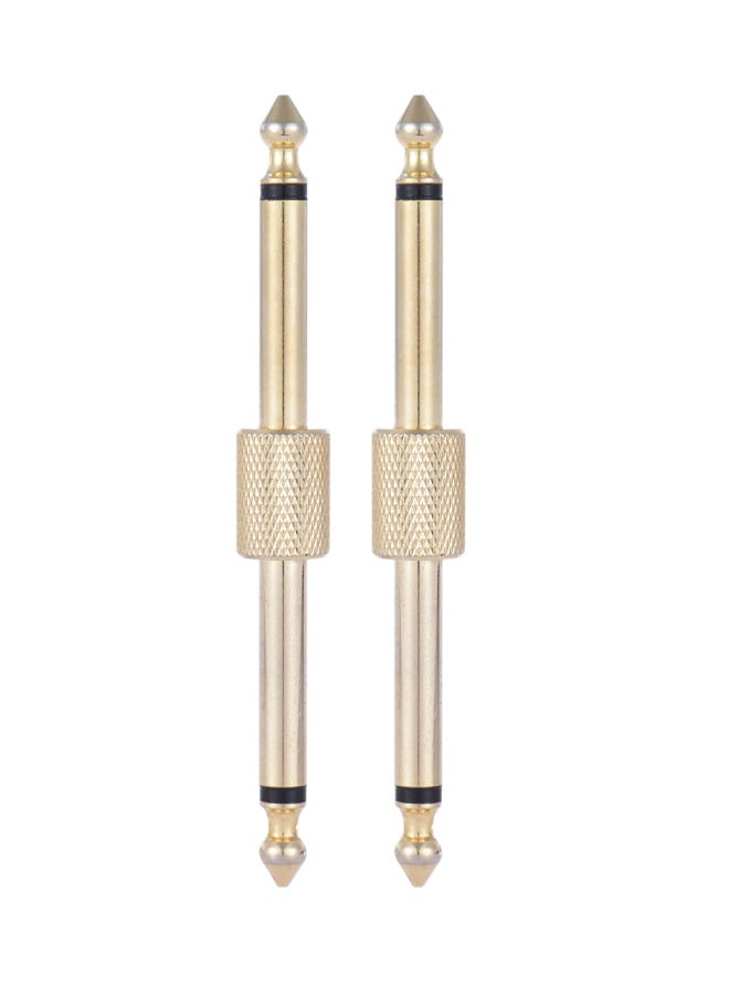 2 Pack 1/4 Inch 6.35mm Guitar Effect Pedal Coupler Connector Straight Type Guitar Pedal Board Accessory - Image 4