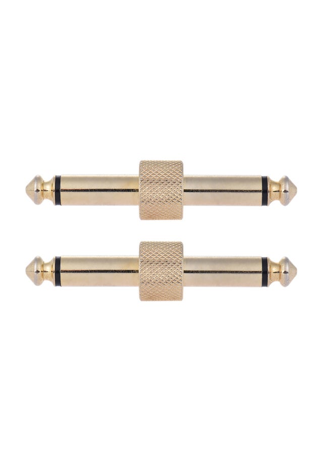 2 Pack 1/4 Inch 6.35mm Guitar Effect Pedal Coupler Connector Straight Type Guitar Pedal Board Accessory - Image 3
