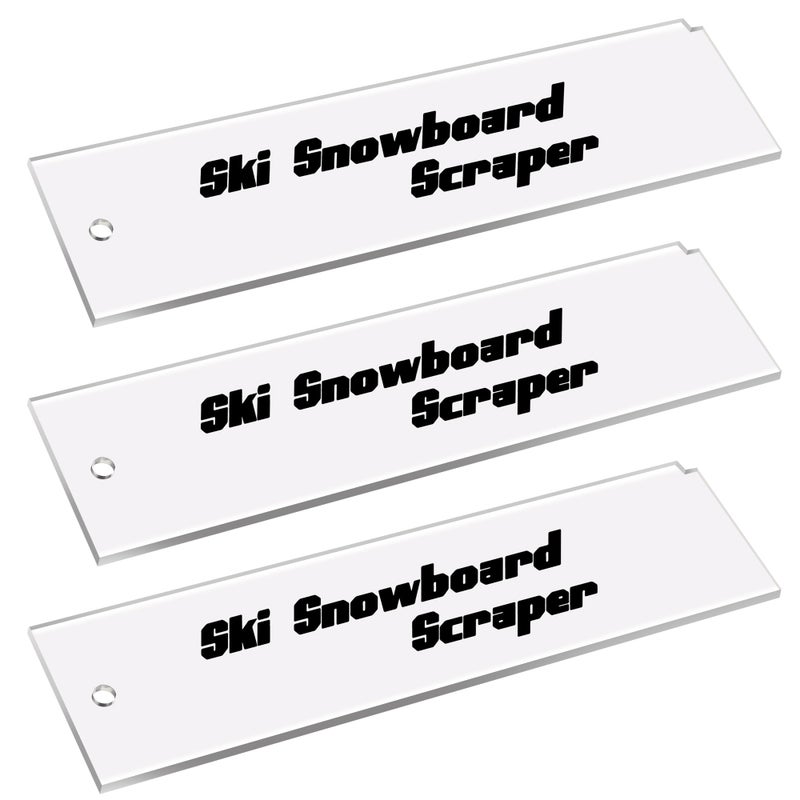 Shupakul 3 Pcs Snowboard Wax Plastic Scraper- Ski Wax Scraper- Ski Snowboard Plastic Scraper For Removing The Extra Cooled Wax (9 X 2.2 Inch) - Image 1