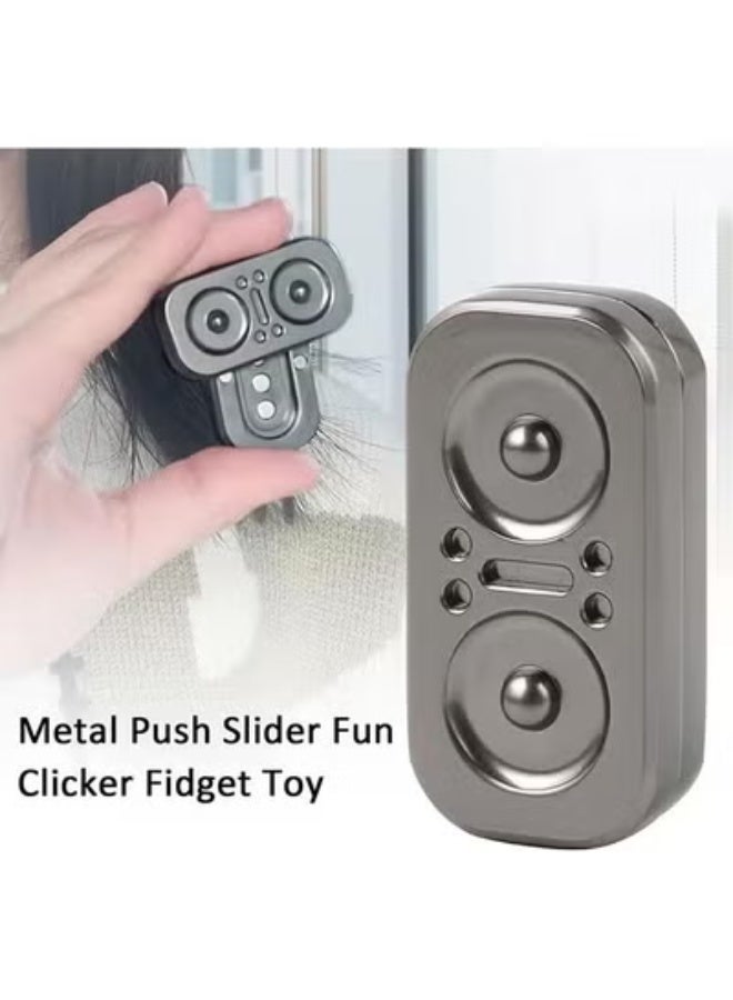 EDC Toys Fidget Slider Fidget Toy Adult Stress Relief Metal Push Pull Rotation ADHD Recreational Fidget Toys, Birthday Desk Toy Creative Gifts for Father Husband Boyfriend - Image 2