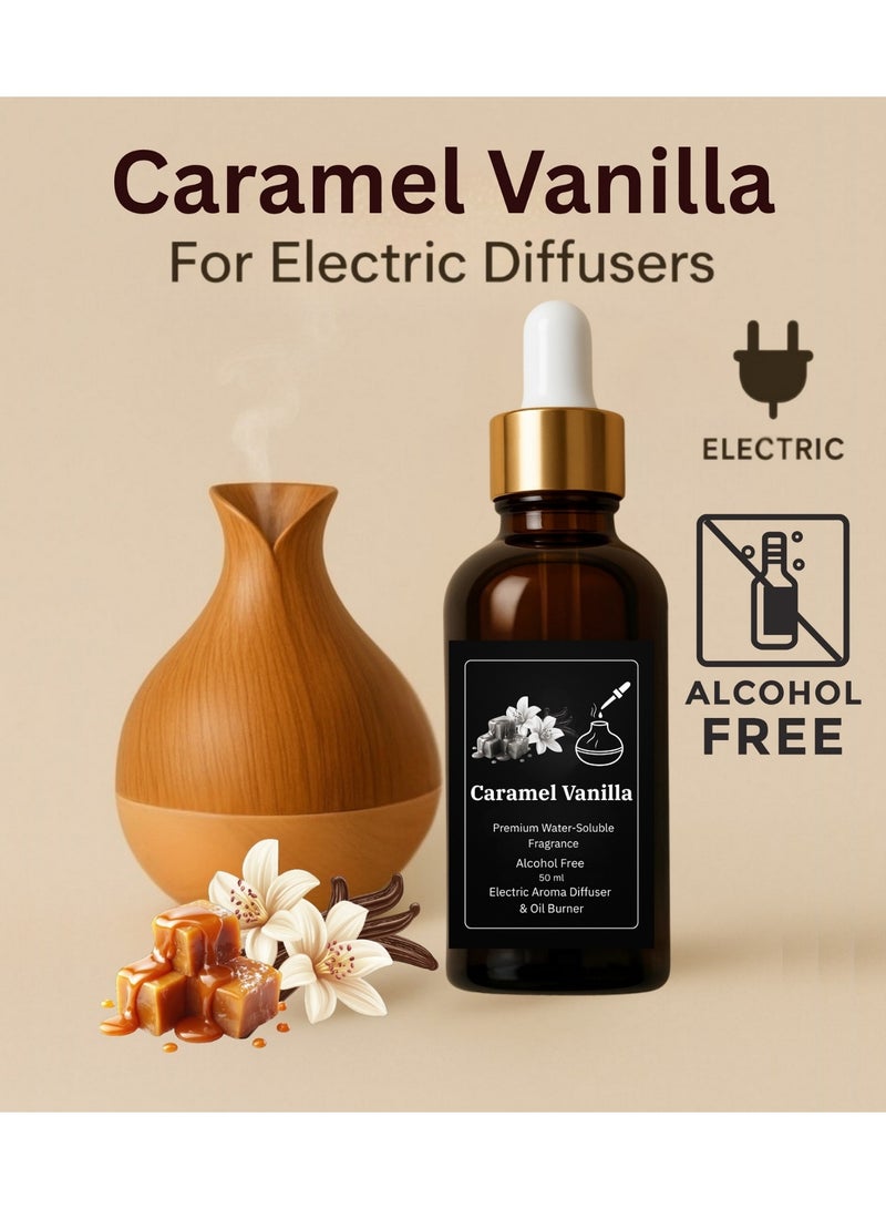 عطر كراميل فانيلا المركز للفواحات الكهربائية البخارية (زجاجة إعادة الملء) 50 مل - خالٍ من الكحول - ثبات قوي - آمن صحيًا - Image 1