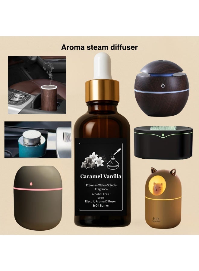 عطر كراميل فانيلا المركز للفواحات الكهربائية البخارية (زجاجة إعادة الملء) 50 مل - خالٍ من الكحول - ثبات قوي - آمن صحيًا - Image 2