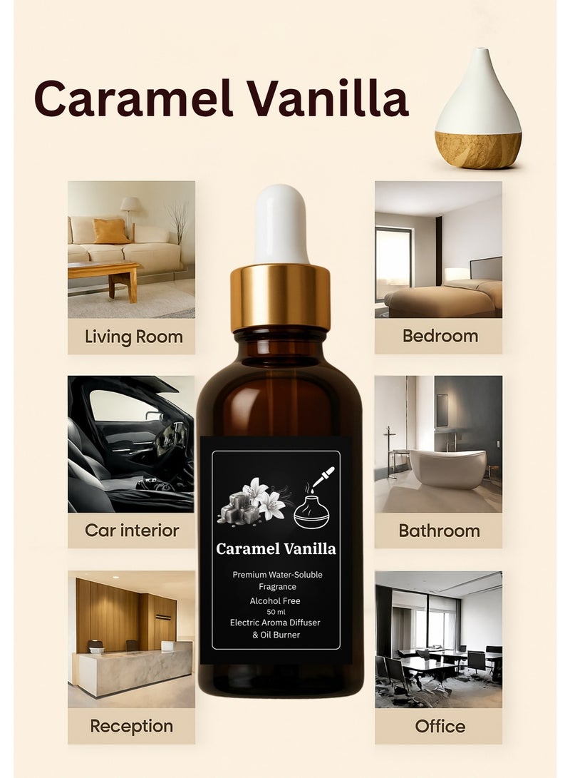 عطر كراميل فانيلا المركز للفواحات الكهربائية البخارية (زجاجة إعادة الملء) 50 مل - خالٍ من الكحول - ثبات قوي - آمن صحيًا - Image 4