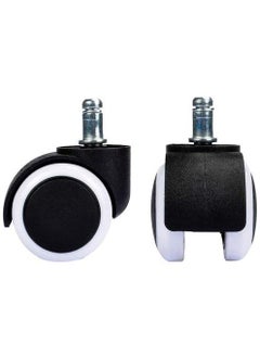 Delzon Delzon Chair Wheel tyre Nylon Black White Set of 5 Pieces  - Image 3
