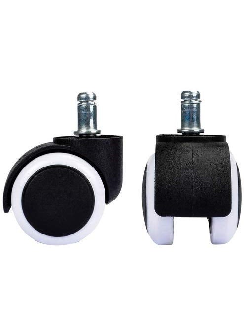 Delzon Delzon Chair Wheel tyre Nylon Black White Set of 5 Pieces  - Image 3