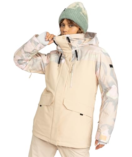 Roxy Women's Dawnrae Parka Jacket – 10K Waterproof, Insulated Snowboard Jacket, PFAS-Free, Pebble Swirl, Medium - Image 1