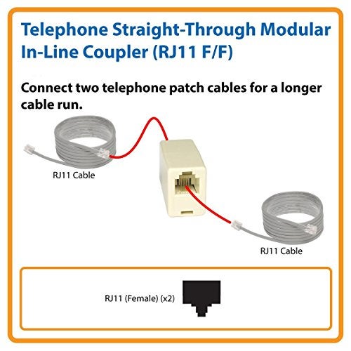 iMBAPrice RJ11 6P4C Straight Telephone Inline Coupler (5 Pack) - Image 3