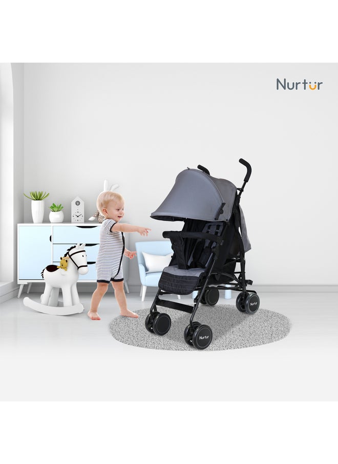 Nurtur عربة أطفال آرتشر خفيفة الوزن من 0 إلى 36 شهرًا، سلة تخزين قابلة للفصل، حزام أمان بـ 5 نقاط، تصميم مدمج  - Image 4