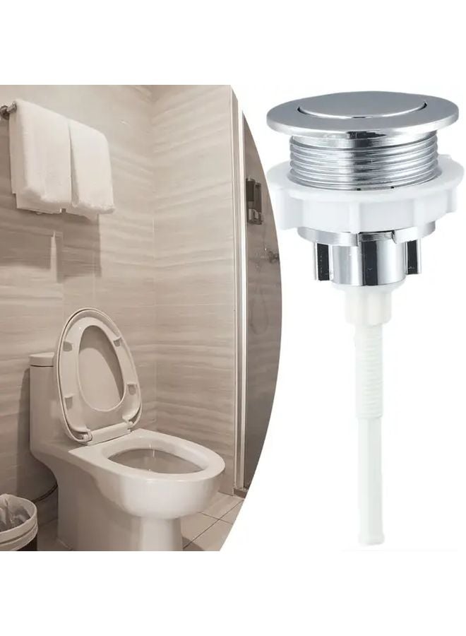 Single Flush Toilet Push Button Water Tank Cover Replacement 1pc - Image 3