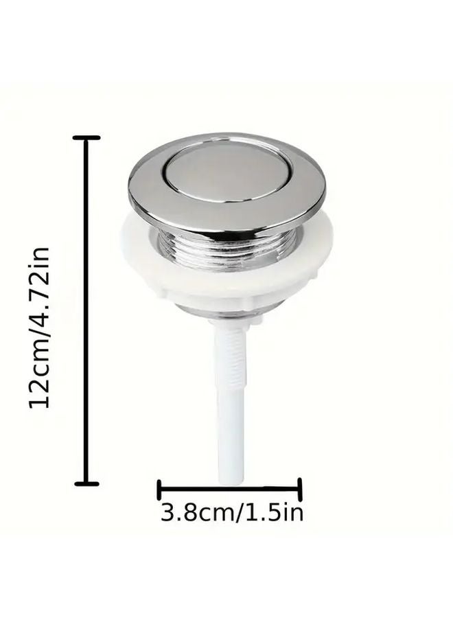 Single Flush Toilet Push Button Water Tank Cover Replacement 1pc - Image 4