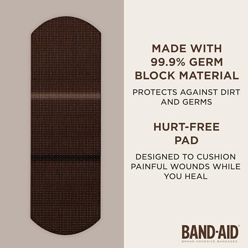 Band-Aid BandAid Brand Ourtone Adhesive Bandages Flexible Protection Care of Minor Cuts Scrapes QuiltAid Pad for Painful Wounds BR65 Assorted Sizes 30 ct - Image 5