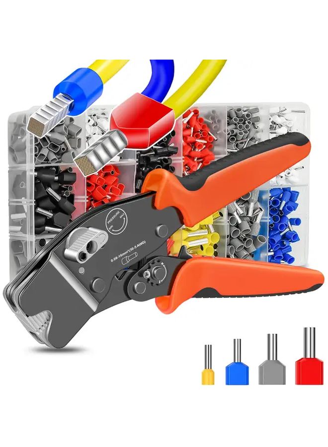 SJ 305C TE1200PCS Automatic Adjustment Ratchet Crimping Tool Set For Cable Connectors - Image 2