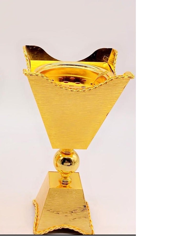 Almasa Large golden incense burner