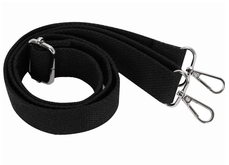 Iswee Canvas Tote Bag with Zipper Multi Pockets Tote Purse for Women Fashion Crossbody Tote Shoulder Bag Handbag Everyday Bag(Black) - Image 5