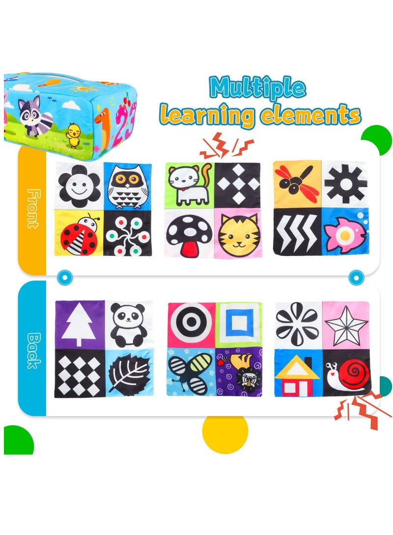 SYOSI Soft Paper Box Toys, Montessori Intellectual Sensory Soothing Toys Ringing Paper Hands-on Creative Toys for 6-12 Months Girls Boys Baby (Wildlife)  - Image 4