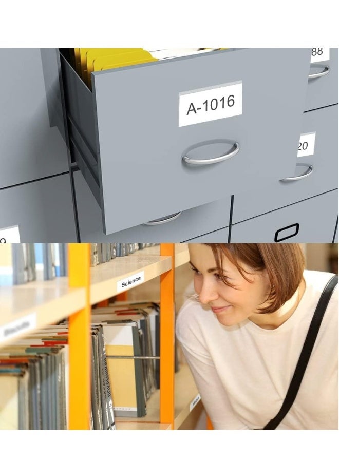 Self-Adhesive Ticket Holder,50 pcs 4x8 cm Price Tag Holders,Clear Self-Adhesive Label Holders,for Shop Office Home(with White Card Inserts) - Image 3