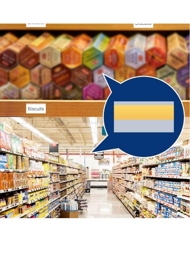 Self-Adhesive Ticket Holder,50 pcs 4x8 cm Price Tag Holders,Clear Self-Adhesive Label Holders,for Shop Office Home(with White Card Inserts) - Image 4