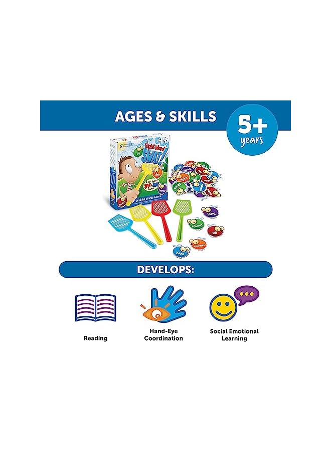 Learning Resources Resources Sight Word Swat a Sight Words Game - 114 Pieces, Ages 5+ Phonic Games for Kids, Educational Games, Sight Word Games. Brain Games for Kids - Image 5