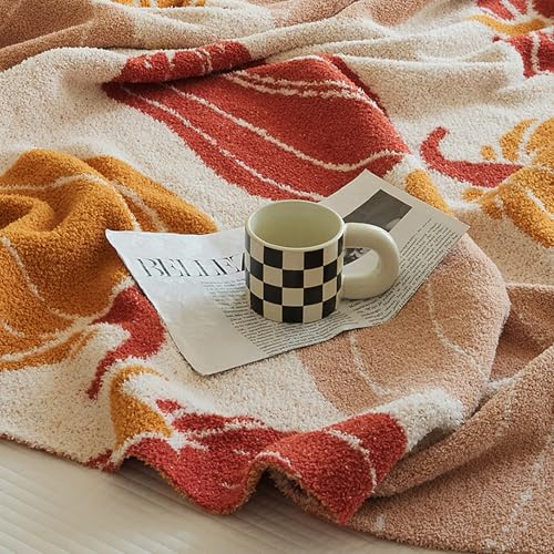 ELASAD Pumpkin Throw Blanket for Couch 50x70 Fall Halloween Blankets, Soft Cozy Reversible Textured Fleece Fluffy Blanket for Bed Sofa Autumn Home Decor - Image 3