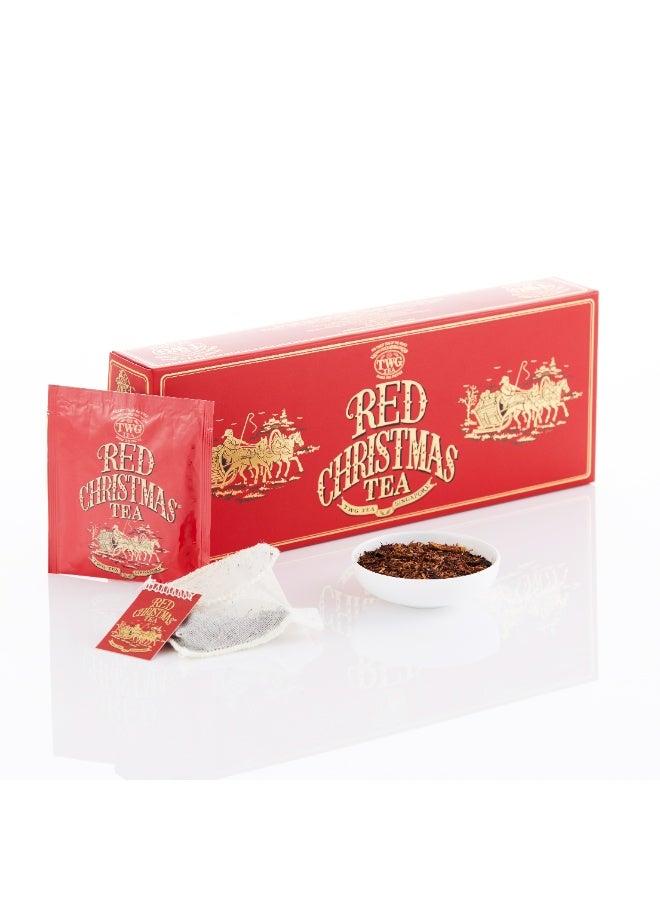 TWG Tea Red Christmas Tea | Rooibos Tea | 15 Hand Sewn Cotton Teabags | Gift Set - Image 1