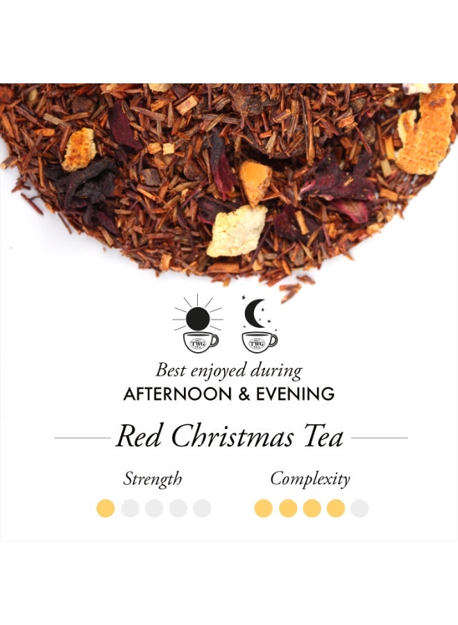 TWG Tea Red Christmas Tea | Rooibos Tea | 15 Hand Sewn Cotton Teabags | Gift Set - Image 2