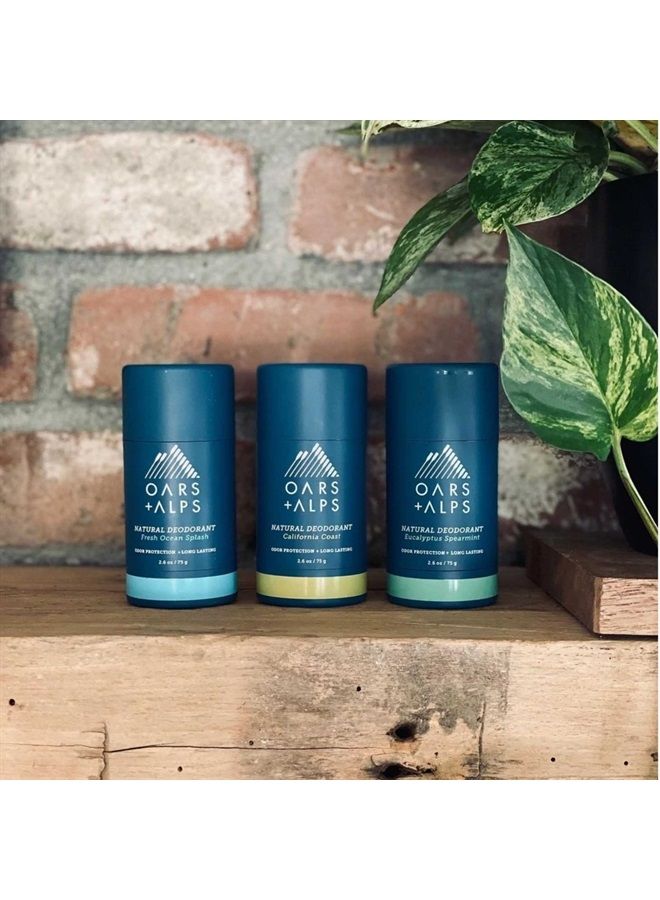 Aluminum Free Deodorant for Men and Women, Dermatologist Tested and Made with Clean Ingredients, Travel Size, California Coast, 1 Pack, 2.6 Oz
