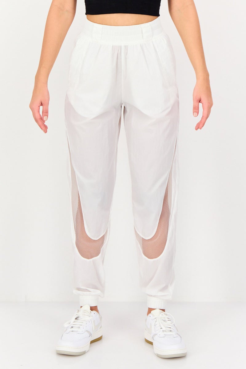 Nike Women Standard Fit Training Track Pants, White - Image 1