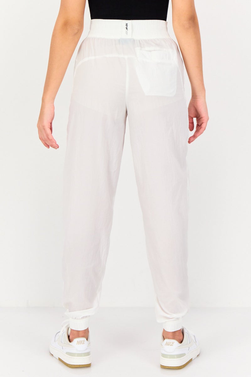 Nike Women Standard Fit Training Track Pants, White - Image 2