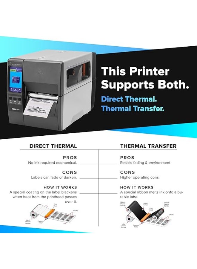 زيبرا Zebra ZT231 Thermal Transfer Printer | 4 inch | 203 dpi | USB+RS232 Serial+Ethernet - Image 2