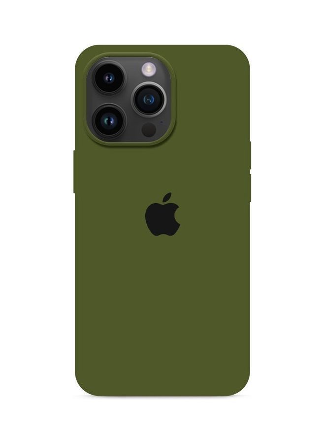 NIBEMINENT Silicone Case Cover Liquid Gel Soft Ultra Slim Shockproof Back Full Body Protection For Apple iPhone 14 Pro Max 6.7 inch Forest Green - Image 1