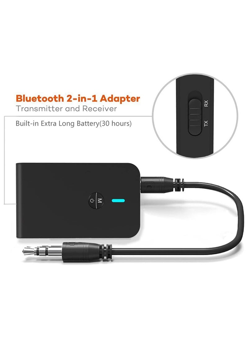Bluetooth 5.0 Transmitter and Receiver 3-in-1 Wireless Bluetooth Adapter 3.5mm Bluetooth Audio Adapter for TV PC Headphones Speakers - Image 5