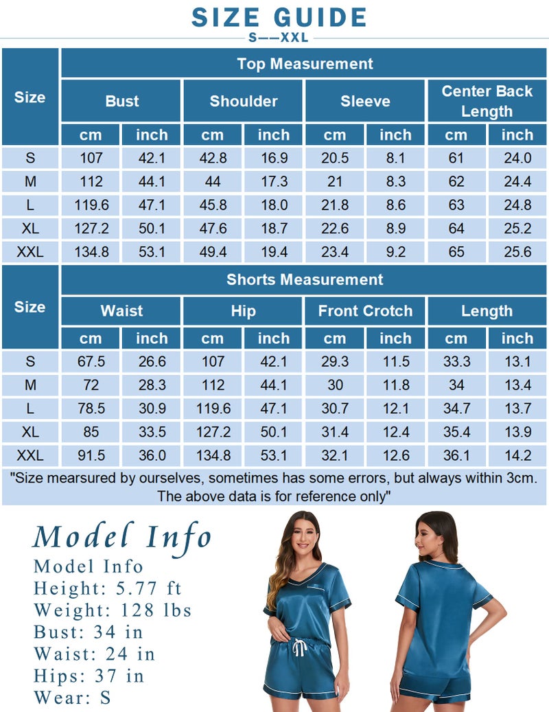 Ekouaer Silk Pajama for Women Short Sleeve Satin Pj Set Two Piece Soft Sleepwear Loungewear Casual Pjs for Summer Rose Pink S - Image 5