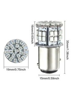 Generic Pack of 2 Super Bright BAY15D 1157 50SMD 1206 LED Car Brake Light, DC 12V 50 LEDs Auto Rear Tail Lights, Red Turn Signal Lamps Bulb  - Image 2