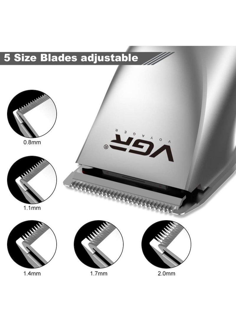 VGR Hair Clippers, Professional Hair Cutting Kit for Men, USB Cord/Cordless Rechargeable Hair Trimmer Set with LED Display, Model V-069 - Image 2