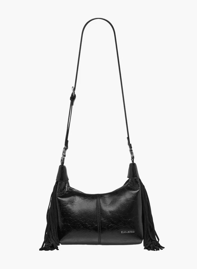 فلورا بيلا من شو إكسبرس Textured Shoulder Bag with Adjustable Strap and Zip Closure