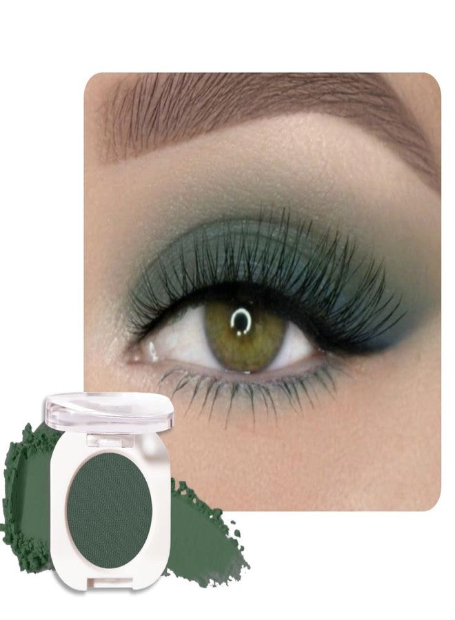 QIDSTERS Forest Green Matte Single Eyeshadow, Lightweight Blendable Mini Eye Shadow for Older Women, Monochrome Eyeshadow Palette Makeup Pigmented Waterproof, Vegan & Cruelty-Free, 16 - Image 1