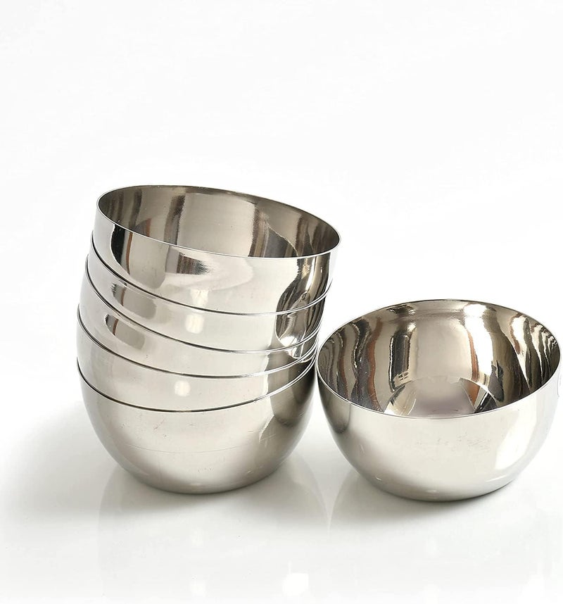 LUXCKY Stainless Steel Vati, Bowl, Katori, Vadki for Kitchen (L Dia: 3.75") - Image 1