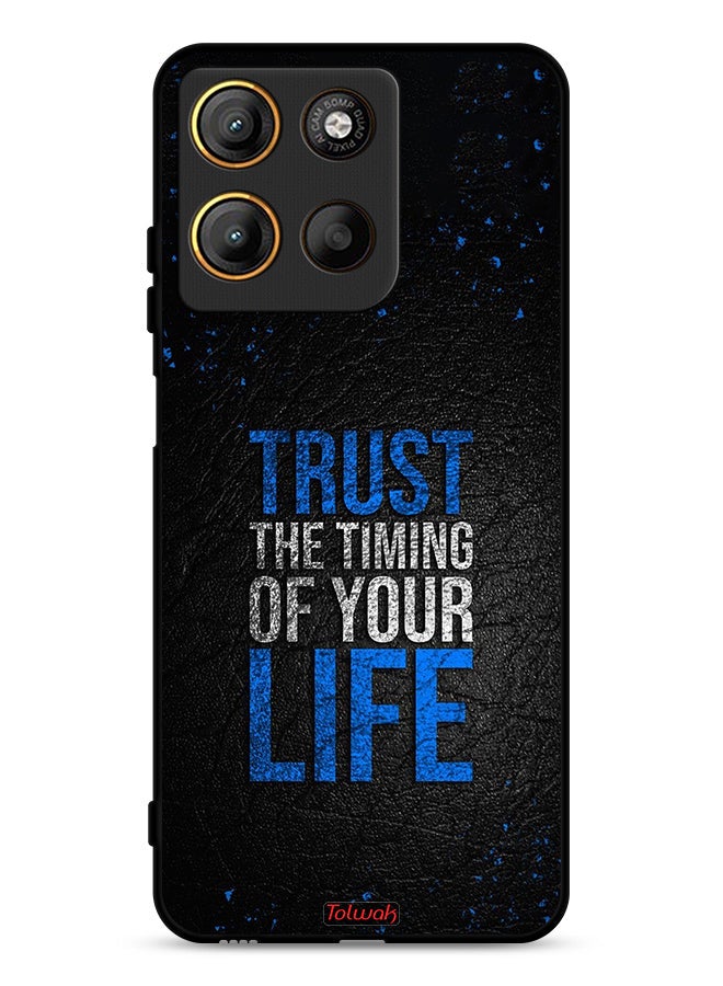 Tolwak Motorola Moto G15 Protective Case Cover Trust The Timing Of Your Life