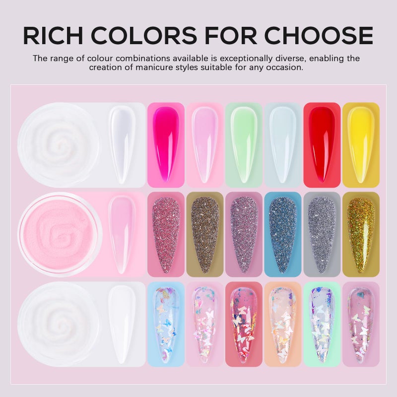 SWEET TREND Acrylic Nail Kit for Beginners: Professional Acrylic Powder Set with Everything for Starter - U V Light Nail Drill and Liquid - Full Tools Decoration Tech Gifts for Home Salon Women - Image 3