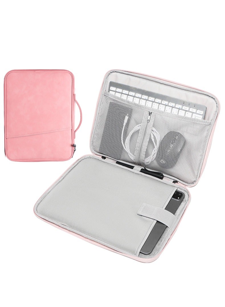 Tablet Sleeve Case for 10.9 inch New iPad / 11 inch iPad Pro / 10.2 inch iPad / 10.9" iPad Air / 10.5 inch iPad Pro Air, Galaxy Tab A8 10.5" Protective Bag, Fit Apple Smart Keyboard, Pink