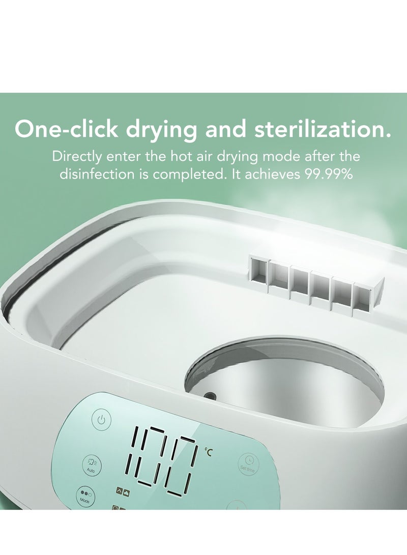 Birth - Electric Bottle Sterilizer RH-1008; 6-in-1 Steam Sterilizer with LCD Display, Auto Shut-Off, BPA-Free, Fits 6 Bottles; Fast Sterilization for Baby Bottles - Image 4