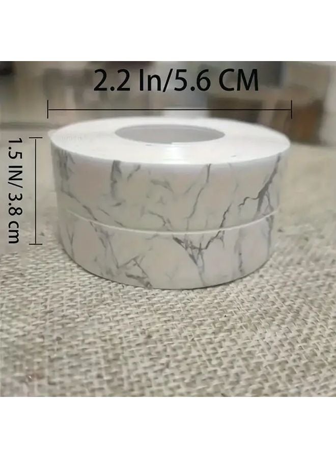White Self Adhesive Marble Caulk Strip 59 06 Inch Long Waterproof Sealant Tape for Bathroom Bathtub Sink Edge Protection - Image 4