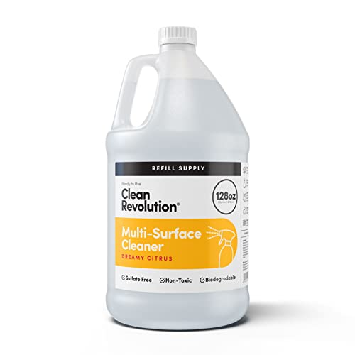 Clean Revolution Multi Surface Cleaner Refill Supply, Non-Toxic, Eco-Friendly & Plant-Based, Ready to Use, Dreamy Citrus, 128 Fl Oz (1 Gallon) - Image 1