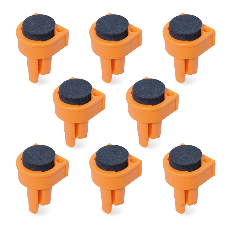 POWERTEC 71500 Deluxe Bench Dog | 8 Pack | Non Marring Durable Nylon| With Grommet Bench Brake Inserts Made of Premium Nonslip EVA| For 3/4" Dog Holes | Multi Featured | A Woodworking Shop Essential - Image 1