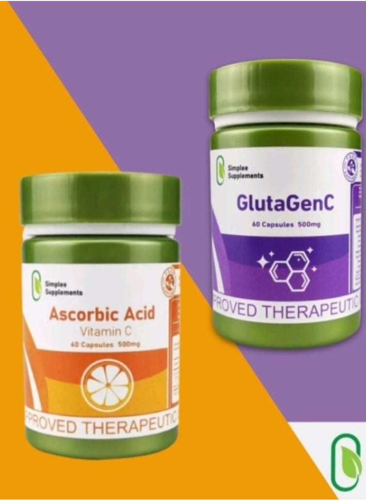 Simplee Supplements Simplee Ascorbic Acid & GlutaGenC Capsule Supplement  - Image 1